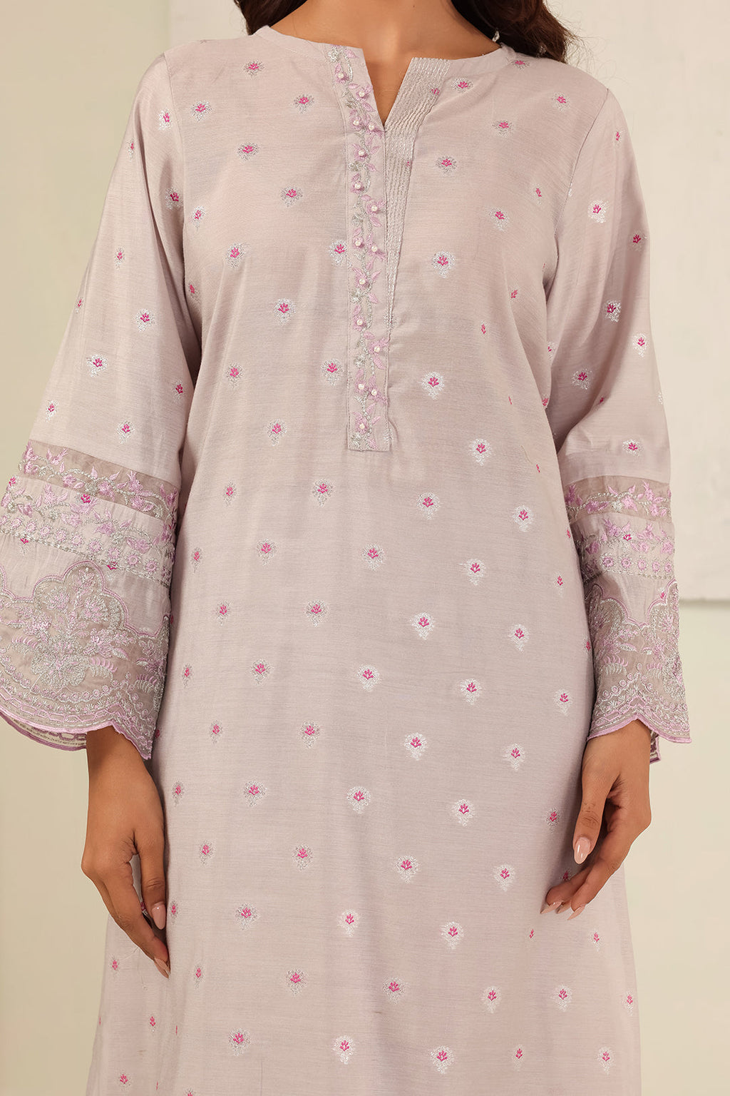 ZELLBURY | Embroidered Kurta Dupatta Trouser - 1988