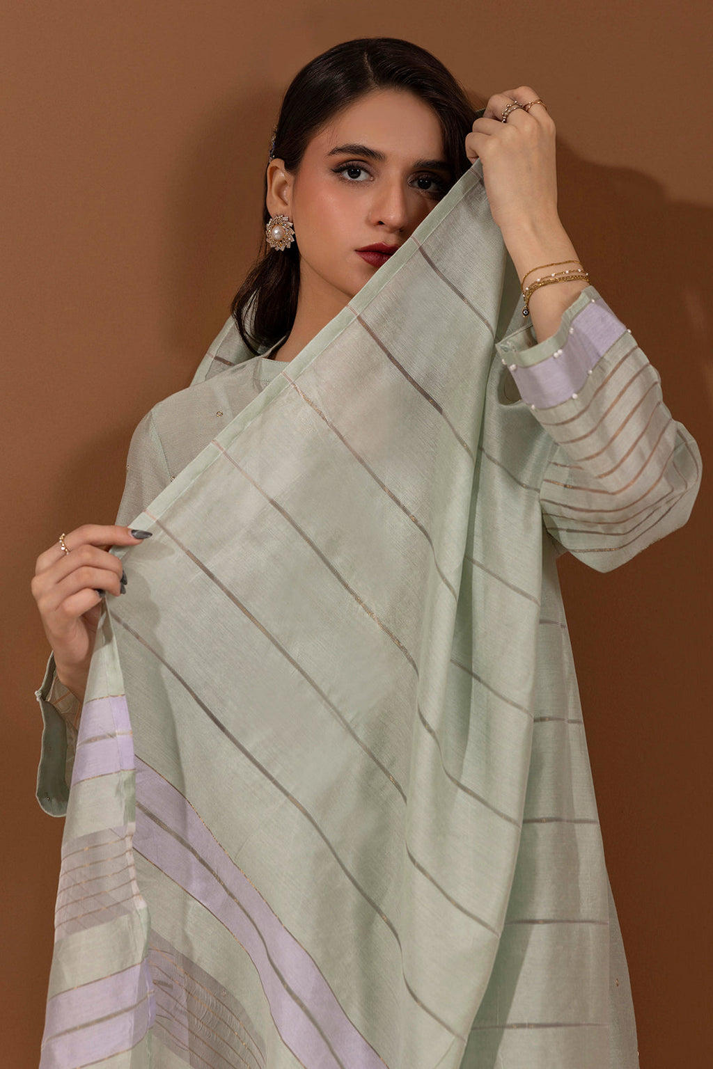 ZELLBURY | Embroidered Kurta Dupatta Trouser - 2505