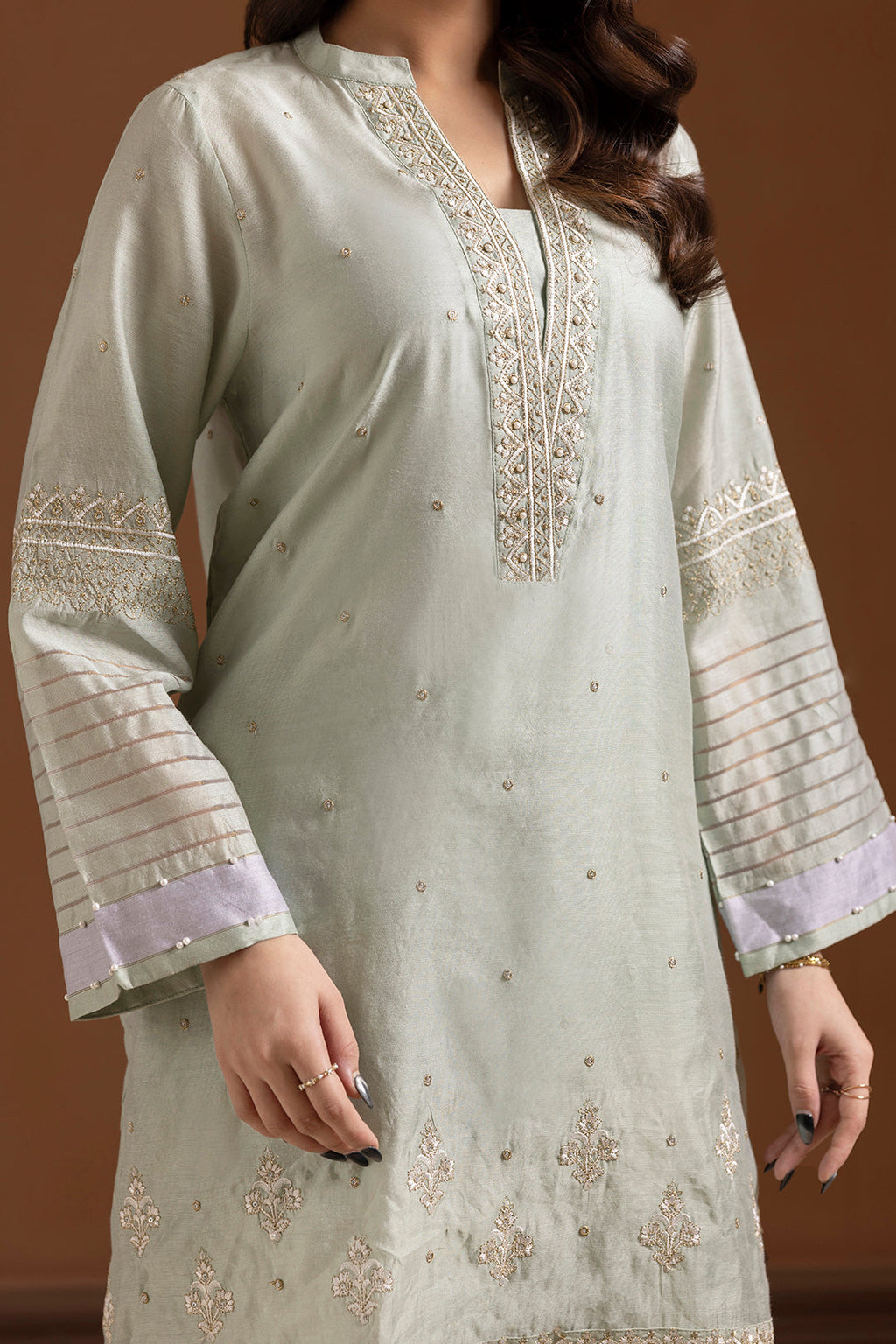 ZELLBURY | Embroidered Kurta Dupatta Trouser - 2505