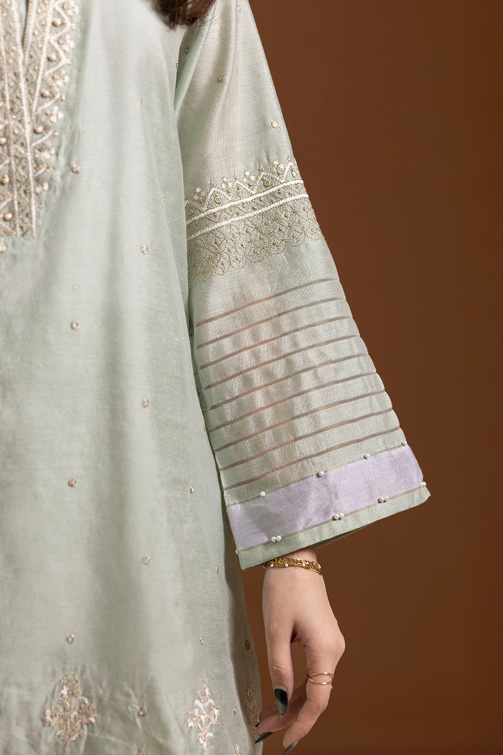 ZELLBURY | Embroidered Kurta Dupatta Trouser - 2505