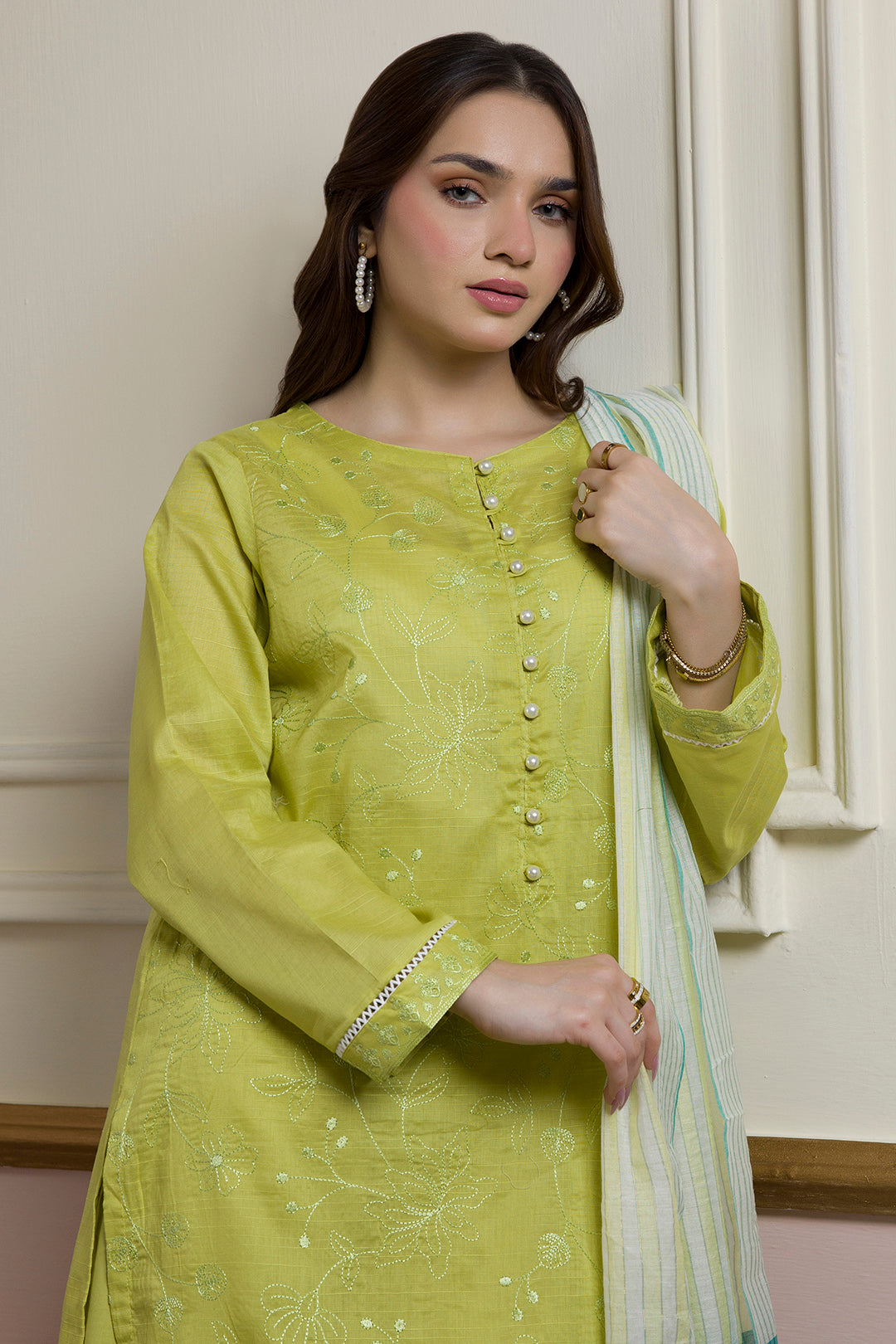 ZELLBURY | Embroidered Kurta Dupatta Trouser - 1935