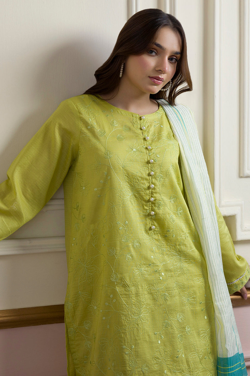 ZELLBURY | Embroidered Kurta Dupatta Trouser - 1935