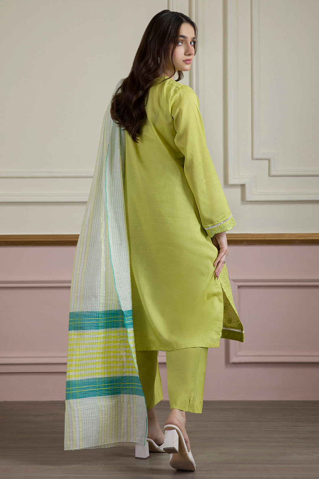 ZELLBURY | Embroidered Kurta Dupatta Trouser - 1935
