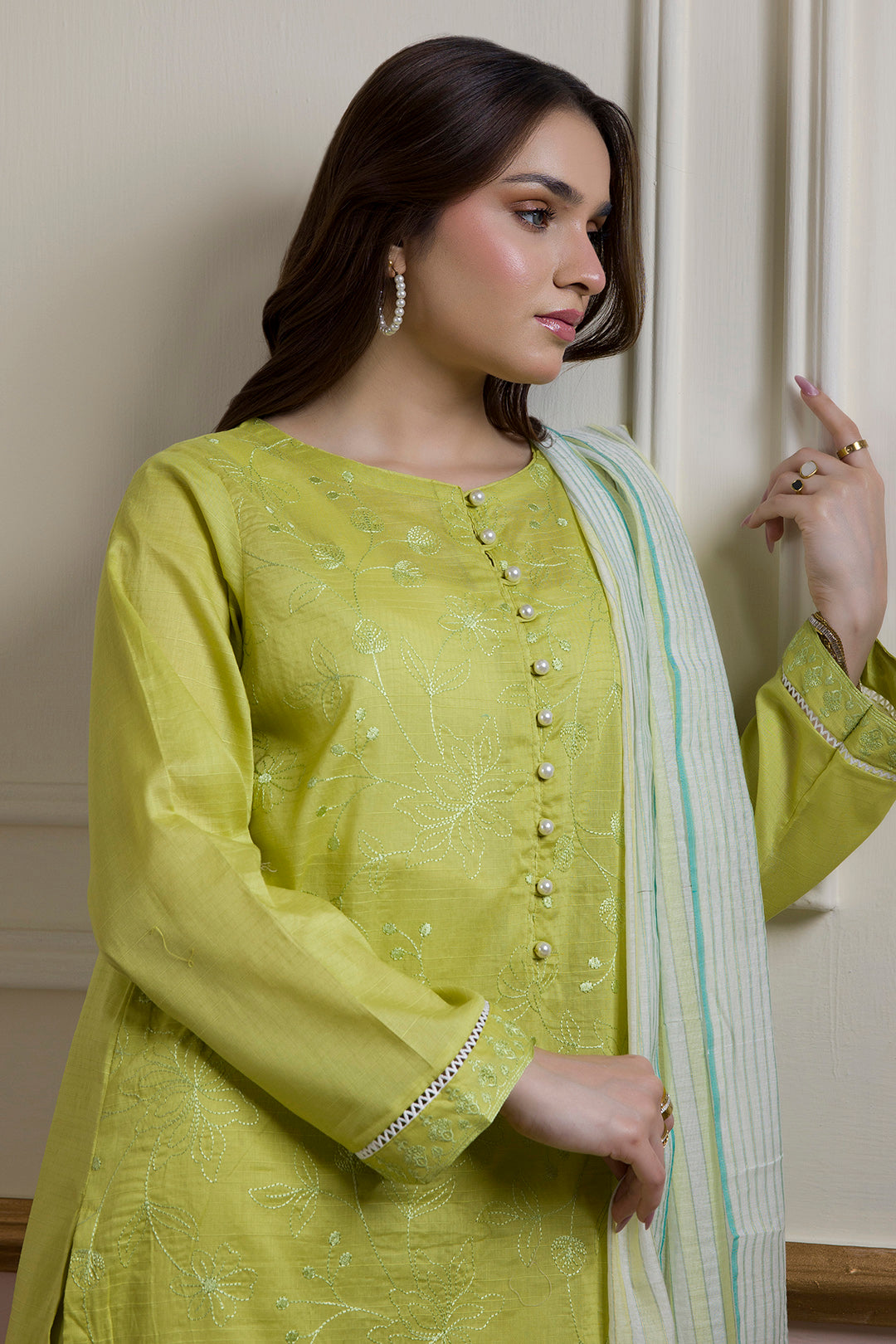 ZELLBURY | Embroidered Kurta Dupatta Trouser - 1935