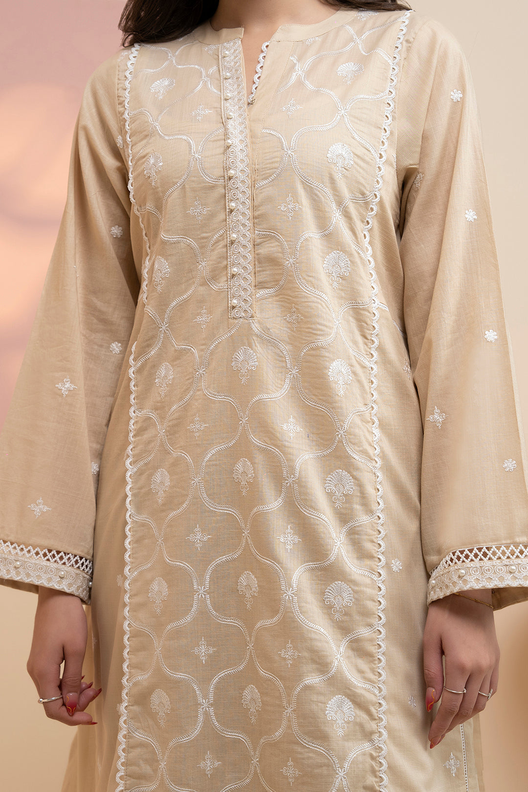ZELLBURY | Embroidered Kurta Dupatta Trouser - 2505