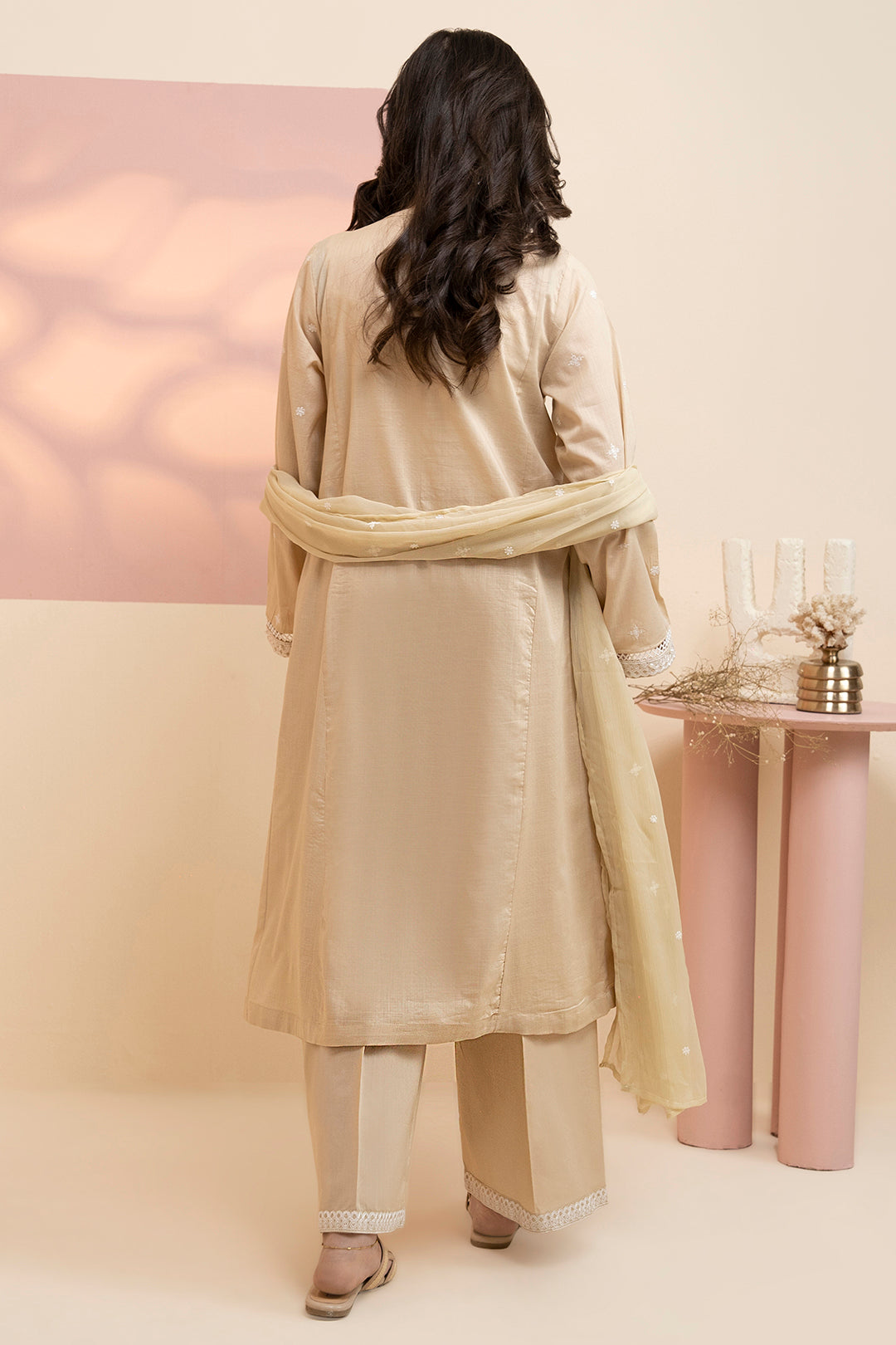ZELLBURY | Embroidered Kurta Dupatta Trouser - 2505
