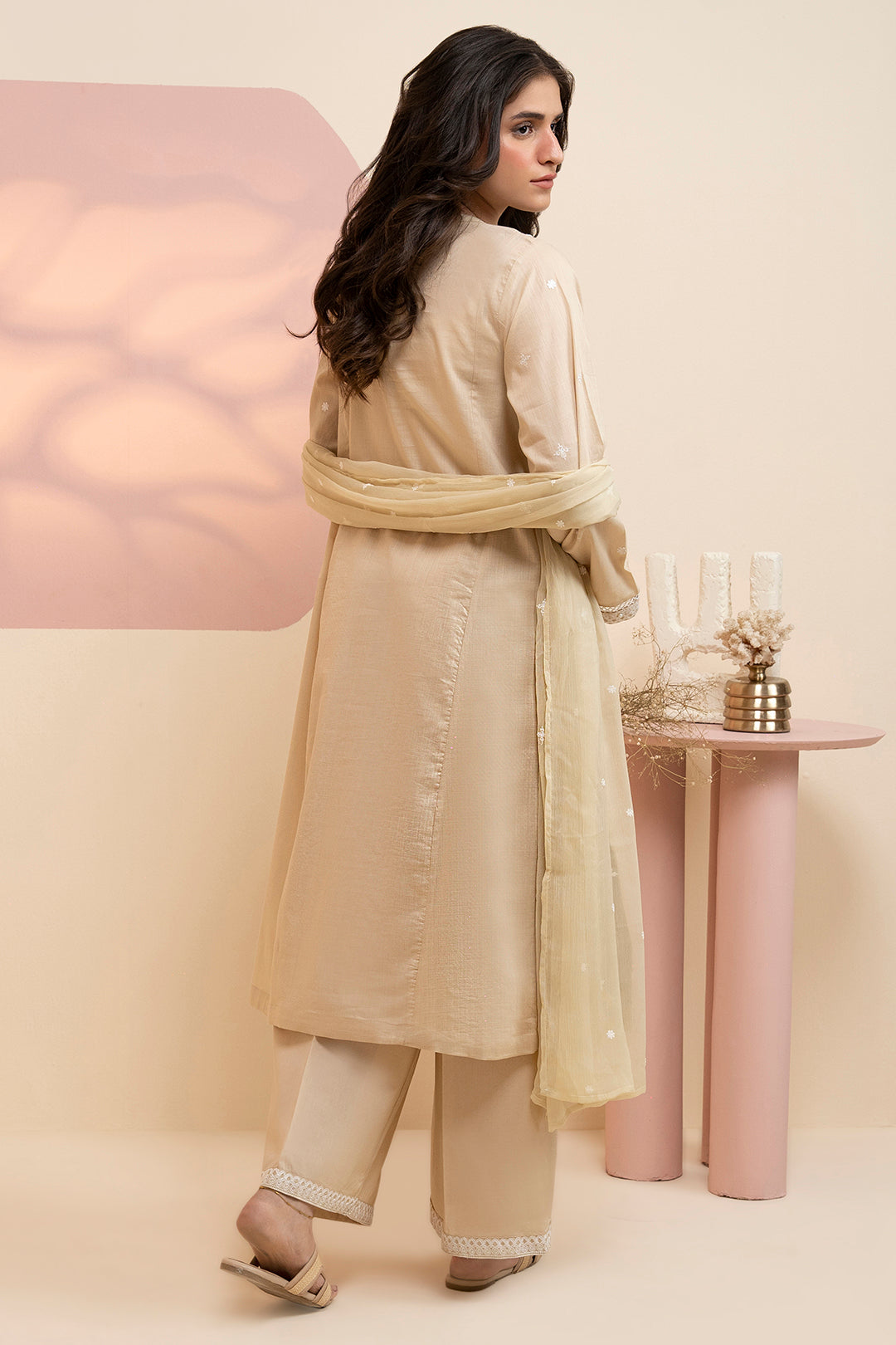 ZELLBURY | Embroidered Kurta Dupatta Trouser - 2505