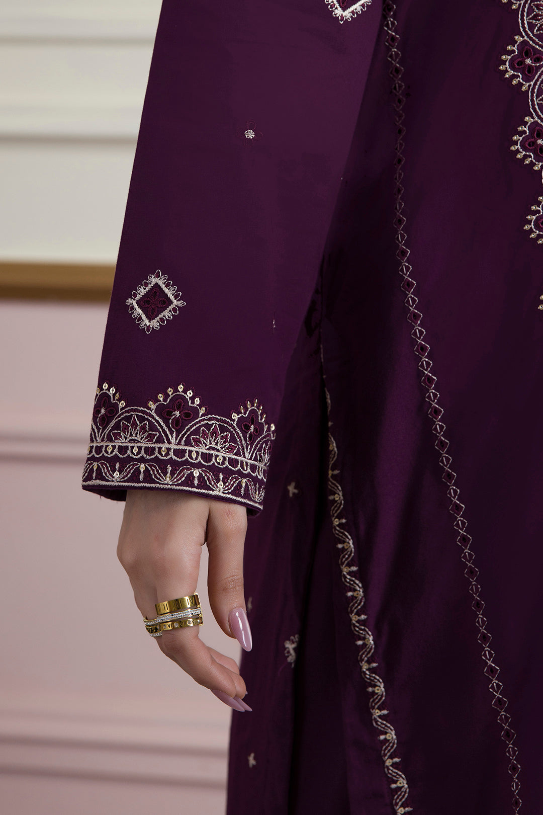 ZELLBURY | Embroidered Kurta Dupatta Trouser - 2607
