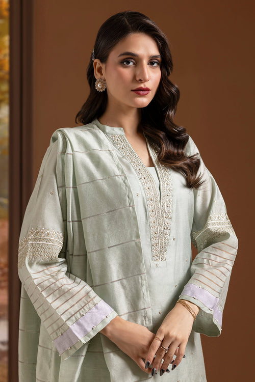 ZELLBURY | Embroidered Kurta Dupatta Trouser - 2505